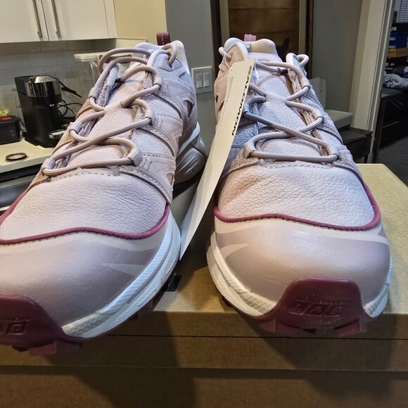 Salomon XT-6 Expanse LTR Leather Sneakers L47574400 Cloud Gray Lilac Mens 11 NEW - Picture 5 of 14